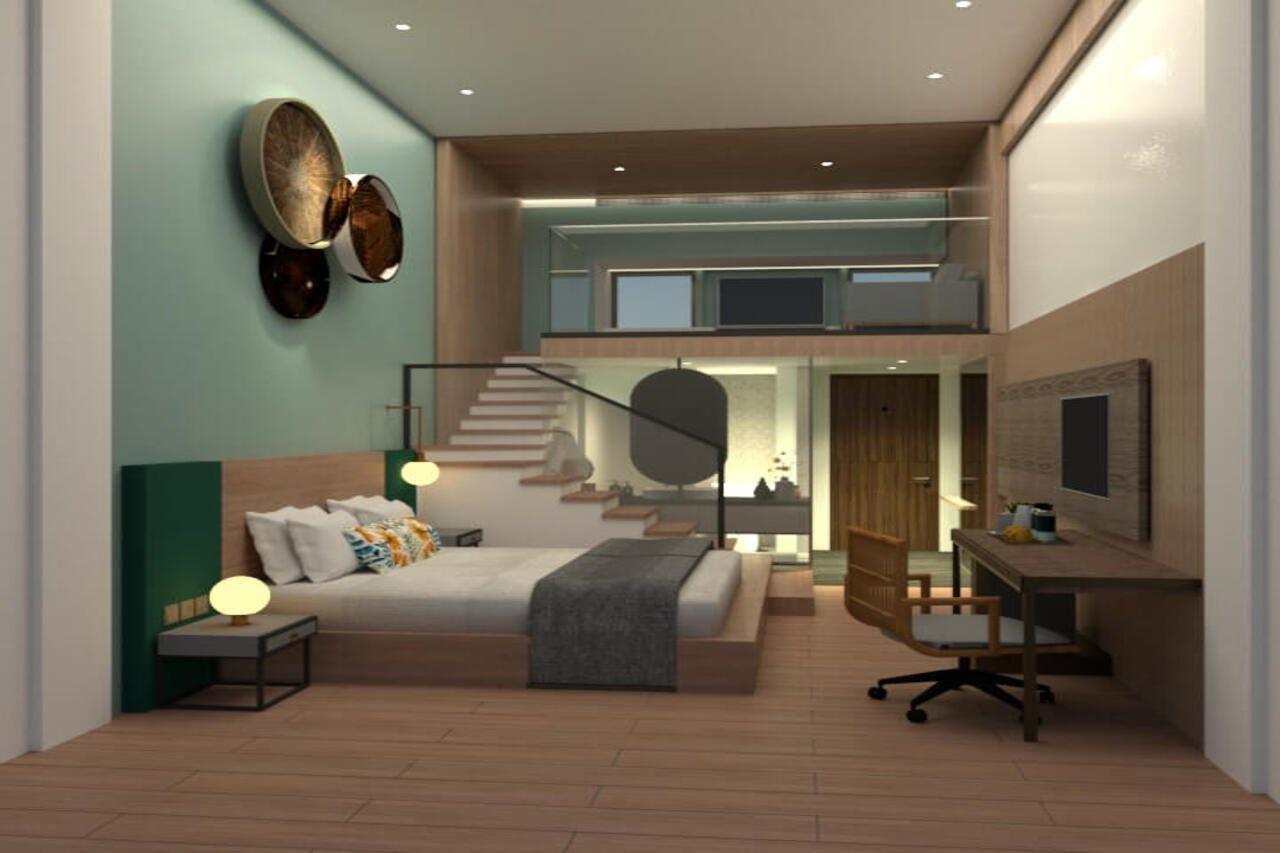 The Botanica Sanctuary Hotell Puncak Exteriör bild 3D rendering of a hotel room